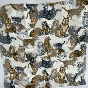 Sheer Cat Print Scarf